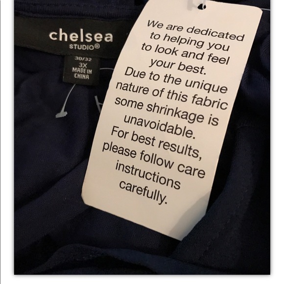 BNWT Chelsea Studio Navy Blue Jumpsuit 3X - Picture 7 of 7